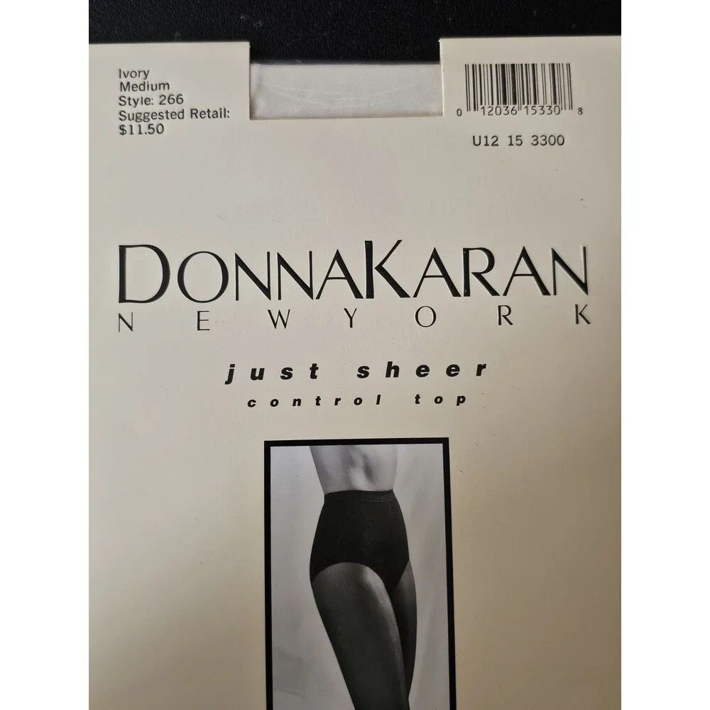 Donna Karan New York Just Sheer Control Top Pantyhose Ivory Medium Style 266